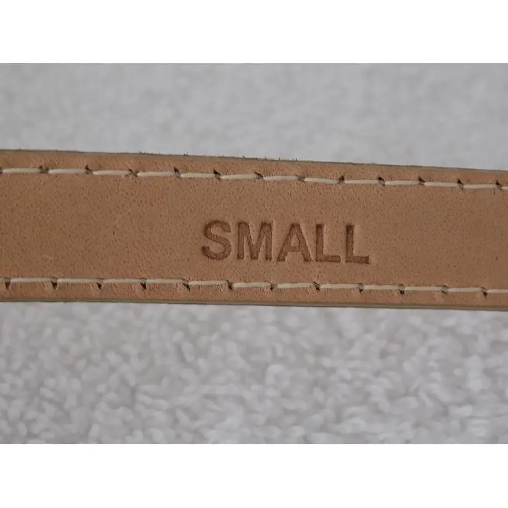 DKNY Italian calfskin leather snakeskin skinny belt size Small